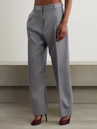 Alaïa Capri Pleated Wool-gabardine Straight-leg Pants | Thumbnail 3