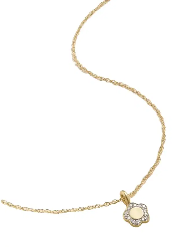 STONE AND STRAND Flora Mini 14-karat Gold Diamond Necklace