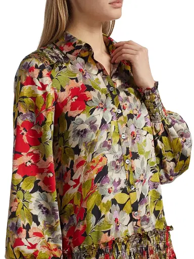 Cinq à Sept Women's Canyon Bloom Damia Floral Minidress - Black Multi | Thumbnail 6