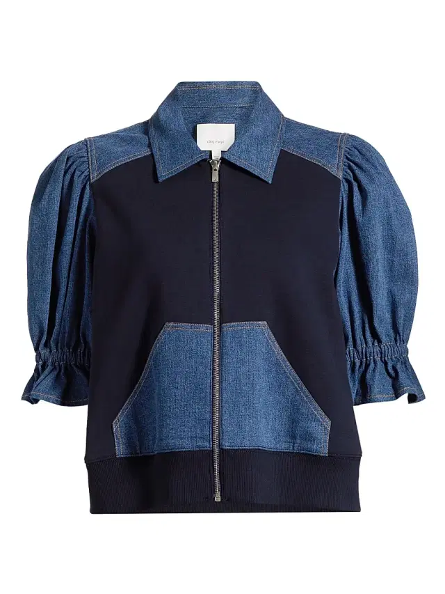 Women's Susan Two-Tone Cotton-Blend Jacket - Ruisseau Navy