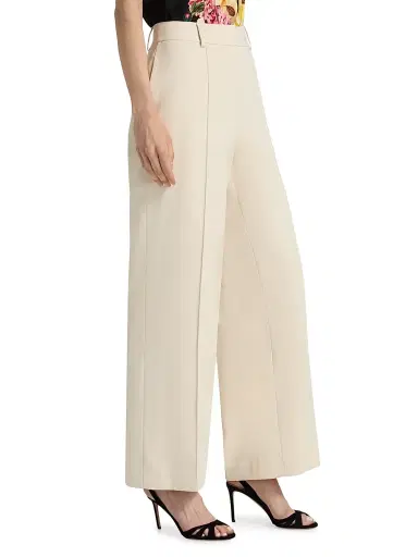 Elie Tahari Women's Jana Pintuck Relaxed-Fit Pants - Desert Sand | Thumbnail 4