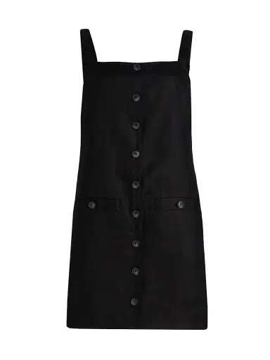 Veronica Beard Women's Nico Linen Minidress - Black | Thumbnail 1
