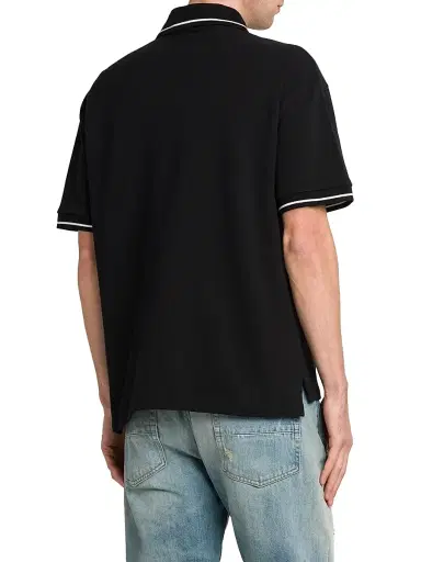 AMIRI Men's Logo Cotton Polo Shirt - Black - Size Small | Thumbnail 5 AMIRI Men's Logo Cotton Polo Shirt - Black - Size Small | Thumbnail 5