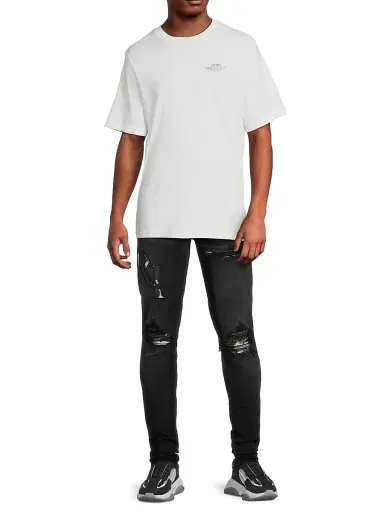 AMIRI Men's Spirit Logo Cotton Crewneck T-Shirt - Ivory - Size Small | Thumbnail 2 AMIRI Men's Spirit Logo Cotton Crewneck T-Shirt - Ivory - Size Small | Thumbnail 2