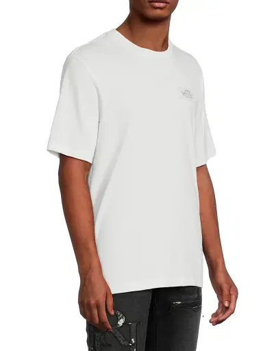 AMIRI Men's Spirit Logo Cotton Crewneck T-Shirt - Ivory - Size Small | Thumbnail 4 AMIRI Men's Spirit Logo Cotton Crewneck T-Shirt - Ivory - Size Small | Thumbnail 4