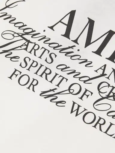 AMIRI Men's Spirit Logo Cotton Crewneck T-Shirt - Ivory - Size Small | Thumbnail 6 AMIRI Men's Spirit Logo Cotton Crewneck T-Shirt - Ivory - Size Small | Thumbnail 6