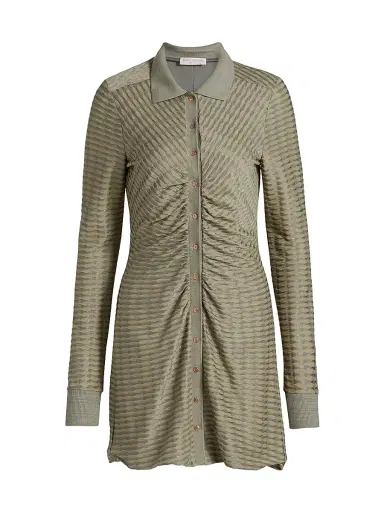 Ramy Brook Women's Ivette Textured Stripe Mini-Shirtdress | Thumbnail 1