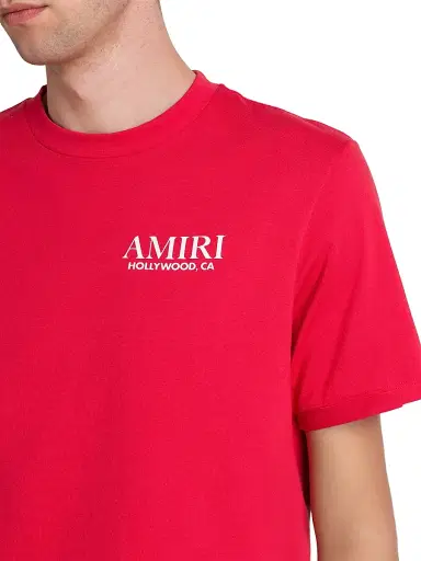 AMIRI Men's Bones Stacked Cotton Crewneck T-Shirt - Red - Size Medium | Thumbnail 6
