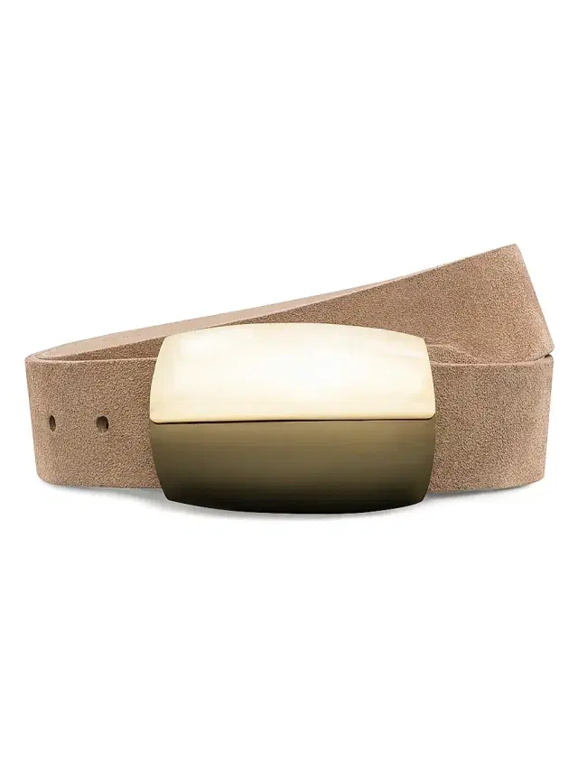 L'AGENCE Women's Milou Suede Belt - Cappucino Suede