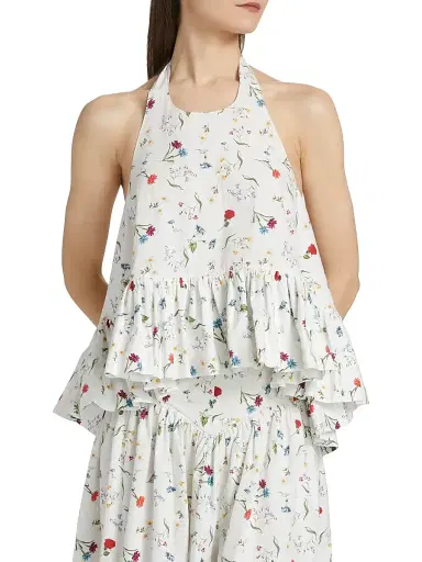 AZEEZA Women's Winstop Floral Cotton Poplin Halterneck Top - Multi Floral - Size Large | Thumbnail 3 AZEEZA Women's Winstop Floral Cotton Poplin Halterneck Top - Multi Floral - Size Large | Thumbnail 3
