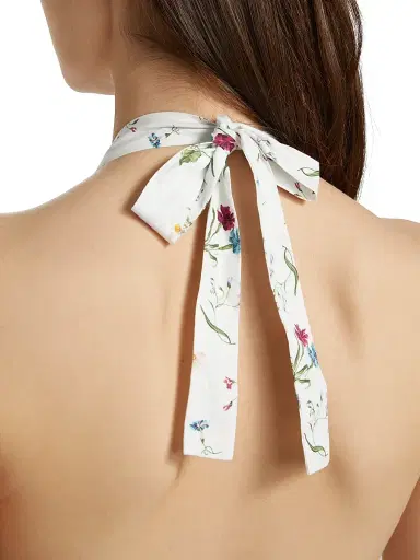 AZEEZA Women's Winstop Floral Cotton Poplin Halterneck Top - Multi Floral - Size Large | Thumbnail 6 AZEEZA Women's Winstop Floral Cotton Poplin Halterneck Top - Multi Floral - Size Large | Thumbnail 6