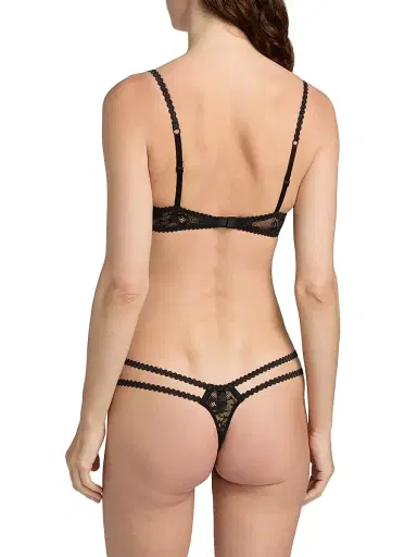 Kiki de Montparnasse Women's Jardin D'oeillet Lace Underwire Balconette Bra - Black | Thumbnail 4 Kiki de Montparnasse Women's Jardin D'oeillet Lace Underwire Balconette Bra - Black | Thumbnail 4