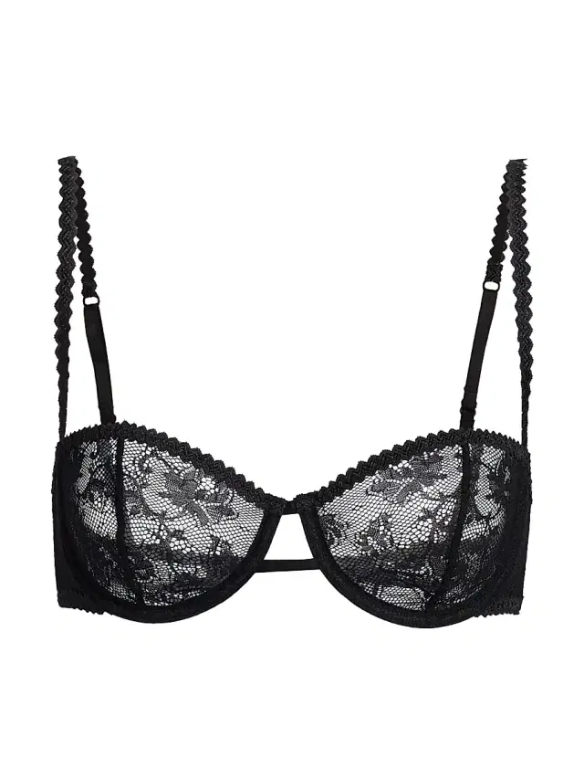 Women's Jardin D'oeillet Lace Underwire Balconette Bra - Black