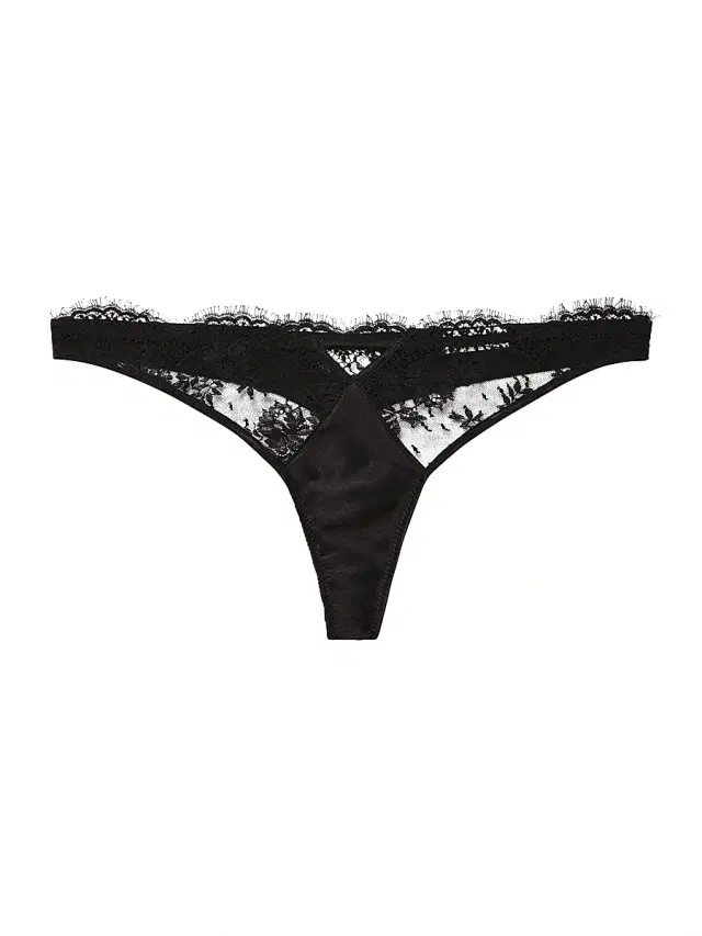 Women's Frankie Lace Thong - Black