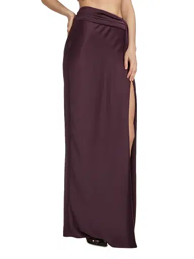 Lapointe Women's Satin Slit Maxi Skirt | Thumbnail 4 Lapointe Women's Satin Slit Maxi Skirt | Thumbnail 4
