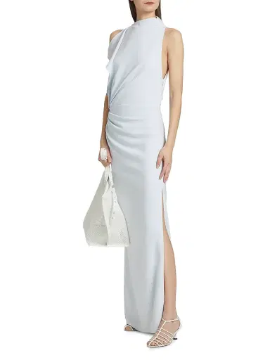 Proenza Schouler Women's Devyn Crepe Sleeveless Maxi Dress - Powder Blue | Thumbnail 2