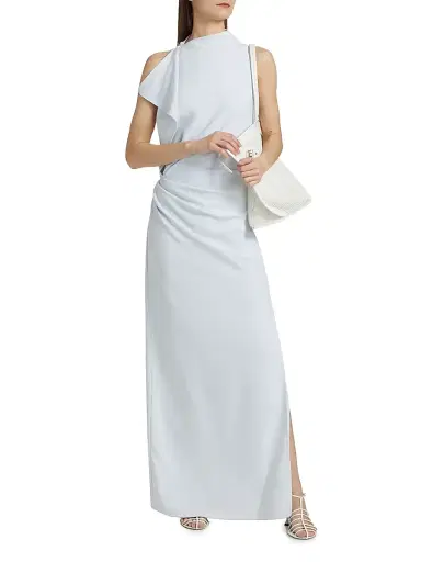 Proenza Schouler Women's Devyn Crepe Sleeveless Maxi Dress - Powder Blue | Thumbnail 3