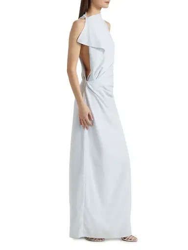Proenza Schouler Women's Devyn Crepe Sleeveless Maxi Dress - Powder Blue | Thumbnail 4