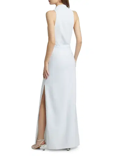 Proenza Schouler Women's Devyn Crepe Sleeveless Maxi Dress - Powder Blue | Thumbnail 5