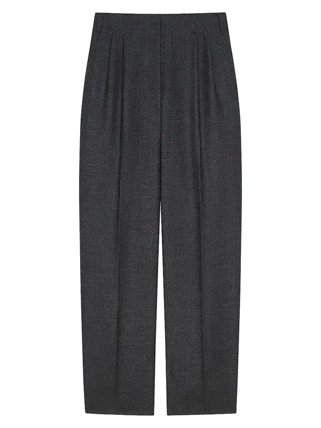 Women's Two-Pleat Pants in Wool - Grey