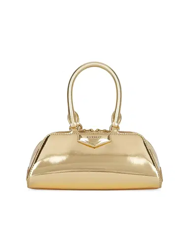Givenchy Women's Mini Antigona Cube East West Top Handle Bag - Golden | Thumbnail 1 Givenchy Women's Mini Antigona Cube East West Top Handle Bag - Golden | Thumbnail 1