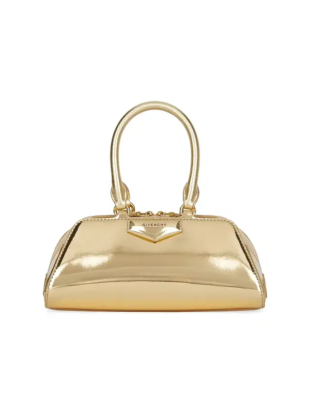 Women's Mini Antigona Cube East West Top Handle Bag - Golden