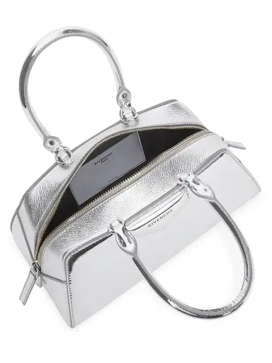 Givenchy Women's Antigona Cube East West Top Handle Bag - Light Silvery | Thumbnail 4 Givenchy Women's Antigona Cube East West Top Handle Bag - Light Silvery | Thumbnail 4