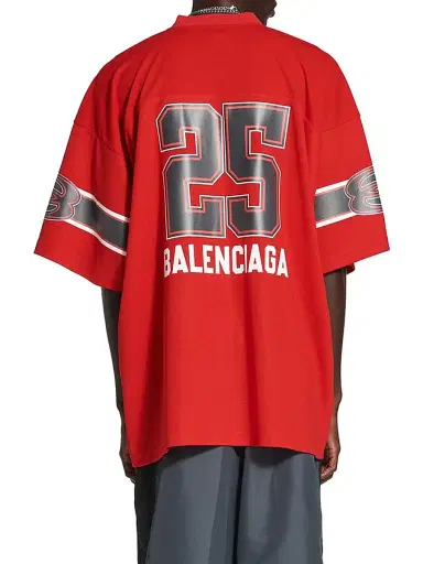 Balenciaga Men's American Football T-Shirt - Red - Size XXL | Thumbnail 5 Balenciaga Men's American Football T-Shirt - Red - Size XXL | Thumbnail 5