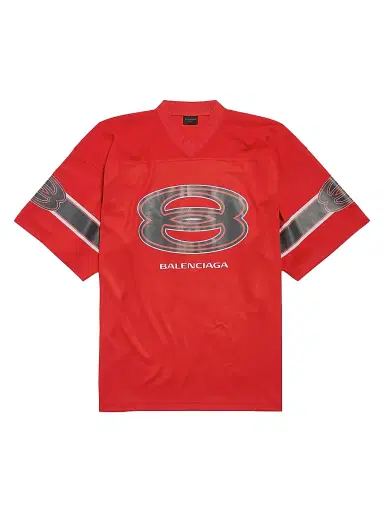 Balenciaga Men's American Football T-Shirt - Red - Size XXL | Thumbnail 1 Balenciaga Men's American Football T-Shirt - Red - Size XXL | Thumbnail 1