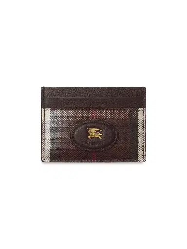 Burberry Women's Highlands Check Card Case - Mahogany | Thumbnail 1