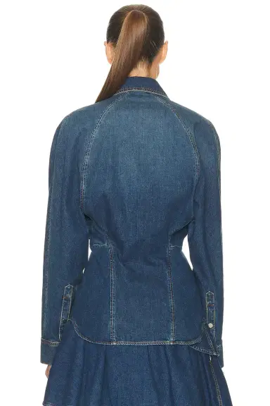 ALAÏA ALAΪA Curved Denim Shirt | Thumbnail 3 ALAÏA ALAΪA Curved Denim Shirt | Thumbnail 3