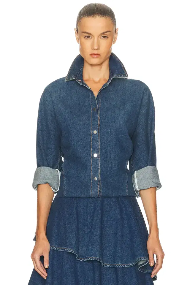 ALAÏA ALAΪA Curved Denim Shirt