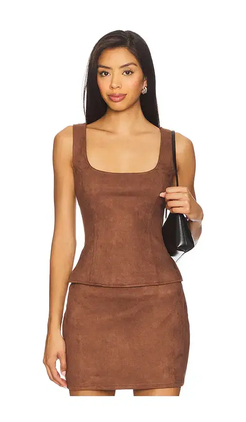 Patsie Faux Suede Top