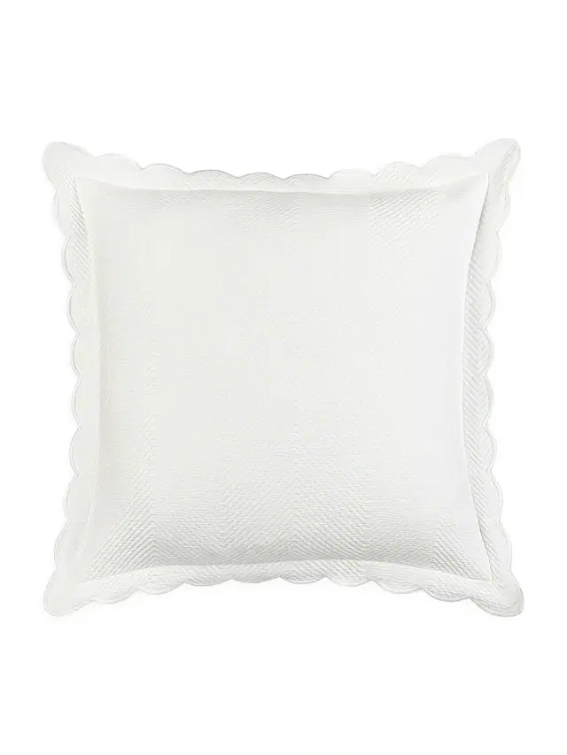 Scallop Lattice Sham - White Standard