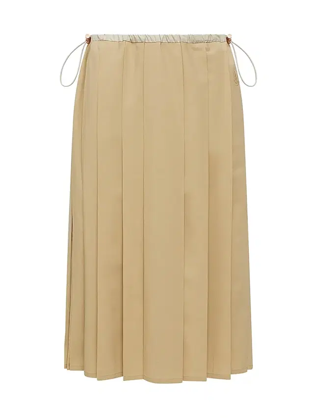 Women's Pleated Skirt - Beige