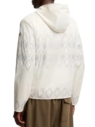 Moncler Men's Hoodie in Wool - White Green | Thumbnail 3