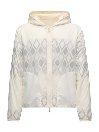 Moncler Men's Hoodie in Wool - White Green | Thumbnail 1