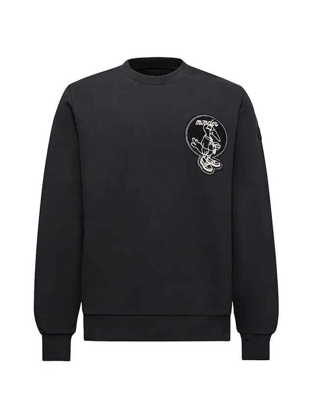 Men's Crew-Neck Sweatshirt in Cotton - Black