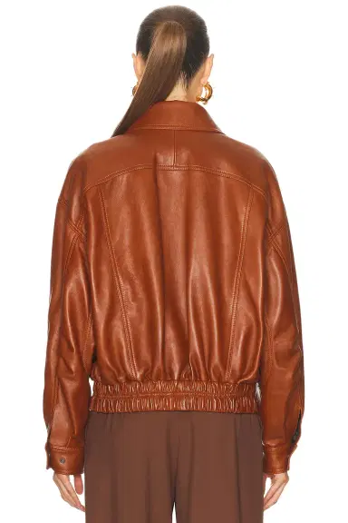 Saint Laurent Leather Bomber Jacket | Thumbnail 4 Saint Laurent Leather Bomber Jacket | Thumbnail 4