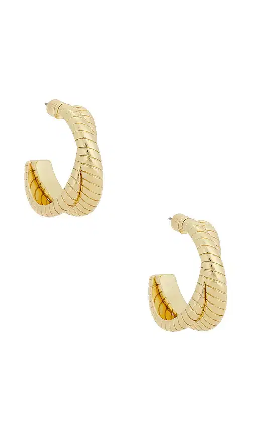 Roxanne Assoulin Double Cobra Hoop Earrings