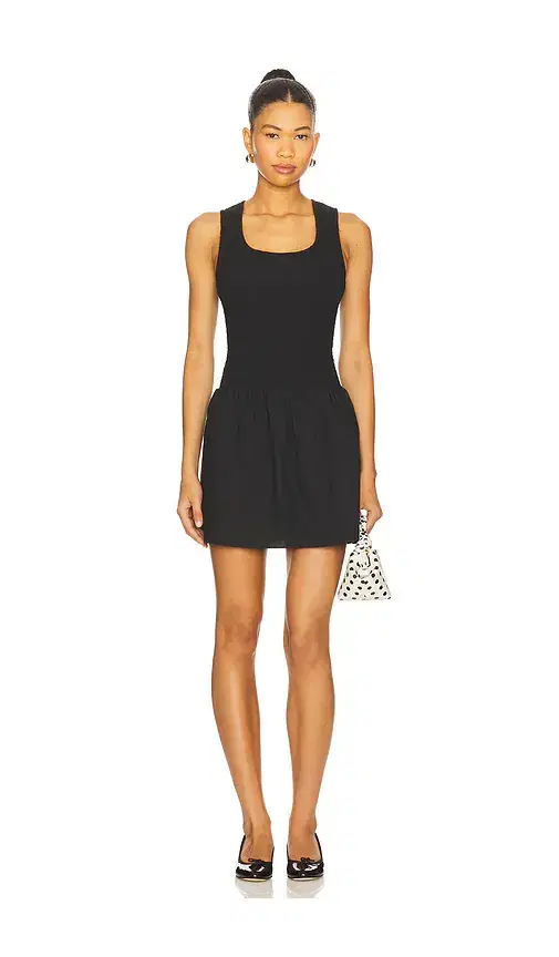 Onia Poplin Smocked Mini Dress