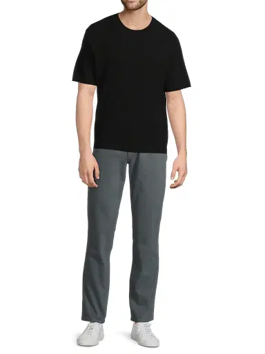 Vince Men's Milano Crewneck T-Shirt - Black | Thumbnail 2 Vince Men's Milano Crewneck T-Shirt - Black | Thumbnail 2