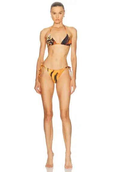 SKIMS X Cavalli Dipped Tie Bikini Bottom | Thumbnail 4