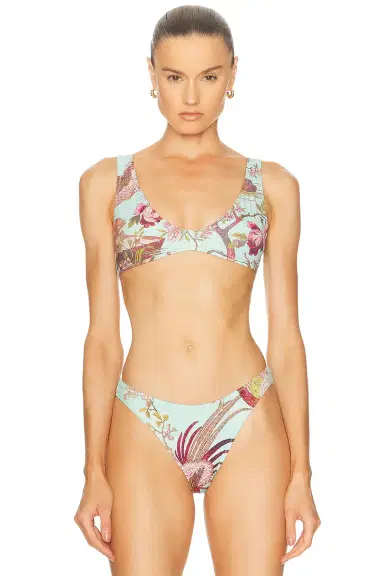 SKIMS X Cavalli Plunge Triangle Bikini Top | Thumbnail 1 SKIMS X Cavalli Plunge Triangle Bikini Top | Thumbnail 1