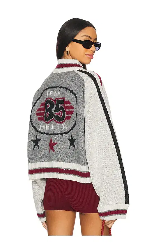 Jaded London Team 85 Knitted Bomber Jacket