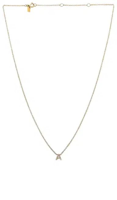 EF COLLECTION Diamond Initial Necklace | Thumbnail 1 EF COLLECTION Diamond Initial Necklace | Thumbnail 1