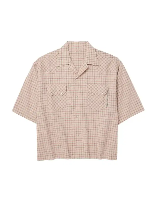 KAPITAL Camp-Collar Logo-Appliquéd Checked Cotton and Linen-Blend Seersucker Western Shirt - Men