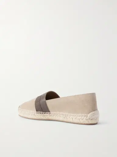 Christian Louboutin Alfarica Logo-Embellished Leather and Grosgrain-Trimmed Suede Espadrilles - Men | Thumbnail 4 Christian Louboutin Alfarica Logo-Embellished Leather and Grosgrain-Trimmed Suede Espadrilles - Men | Thumbnail 4