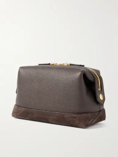 Tom Ford Suede-Trimmed Full-Grain Leather Wash Bag - Men | Thumbnail 2 Tom Ford Suede-Trimmed Full-Grain Leather Wash Bag - Men | Thumbnail 2