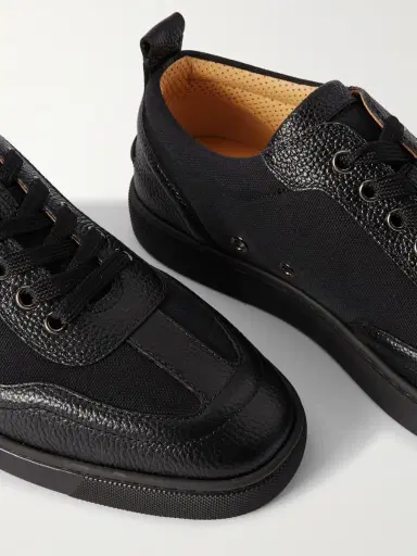 Christian Louboutin Retero Full-Grain Leather-Trimmed Canvas Sneakers - Men | Thumbnail 5 Christian Louboutin Retero Full-Grain Leather-Trimmed Canvas Sneakers - Men | Thumbnail 5